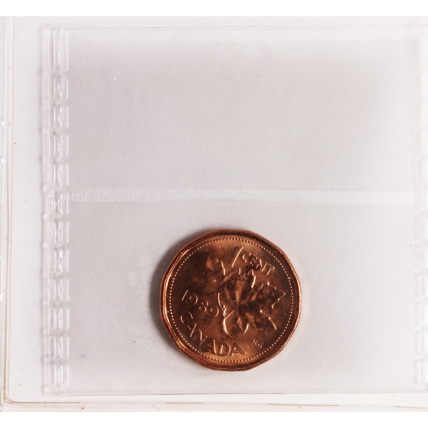 1989 Canada 1-cent ICCS Certified MS64 Red