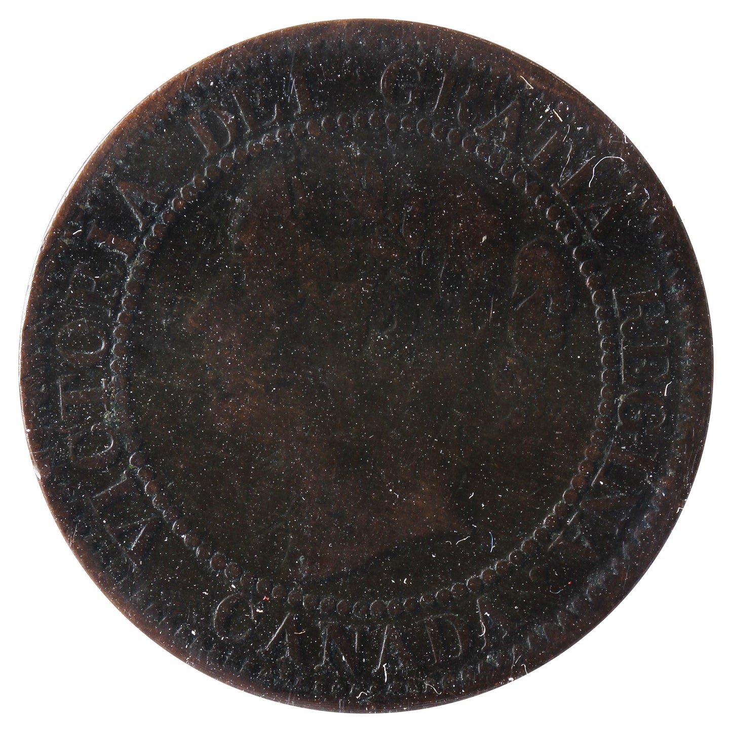 1858 Canada 1-cent ICCS Certified VG-10