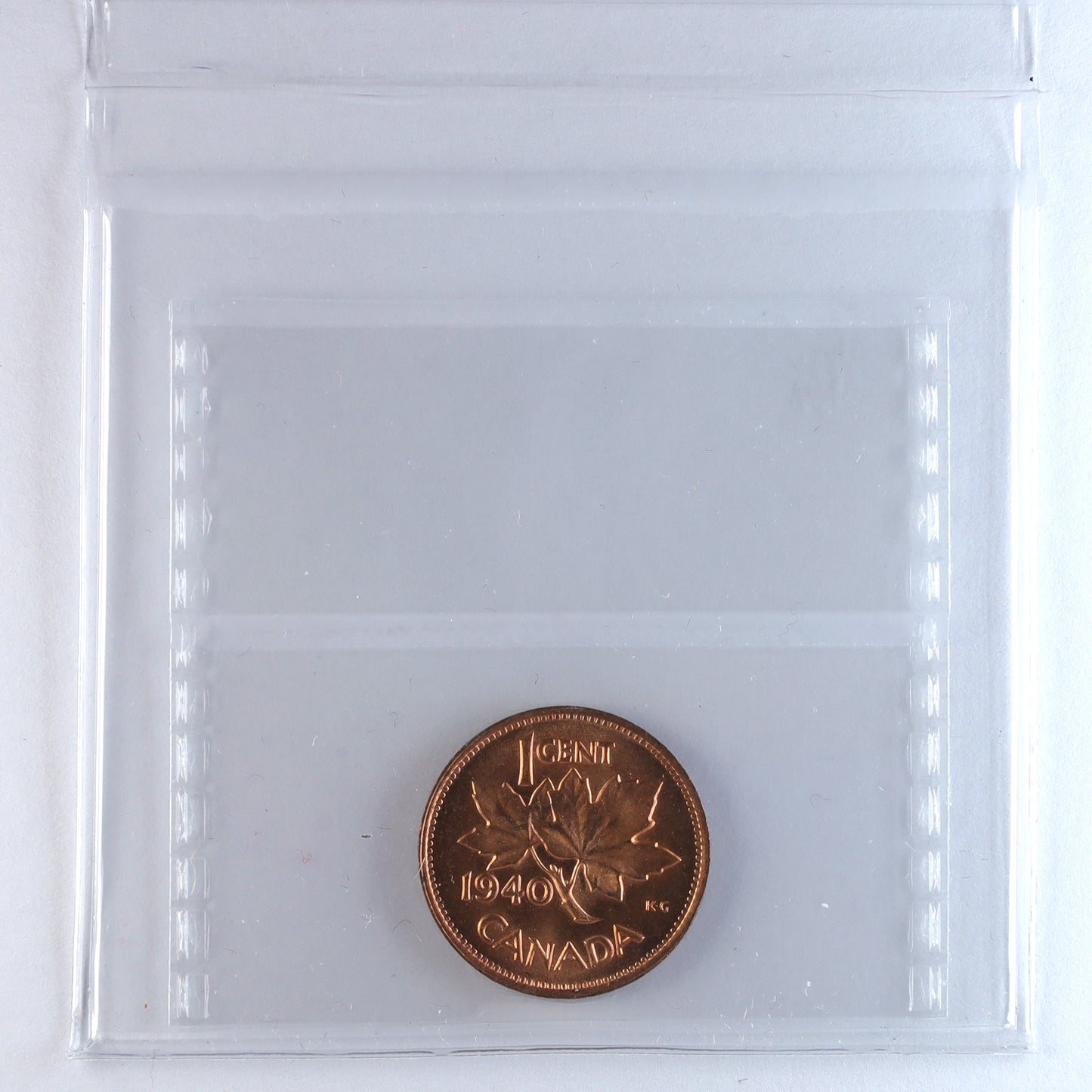 1940 Canada 1-cent ICCS Certified MS65 Red