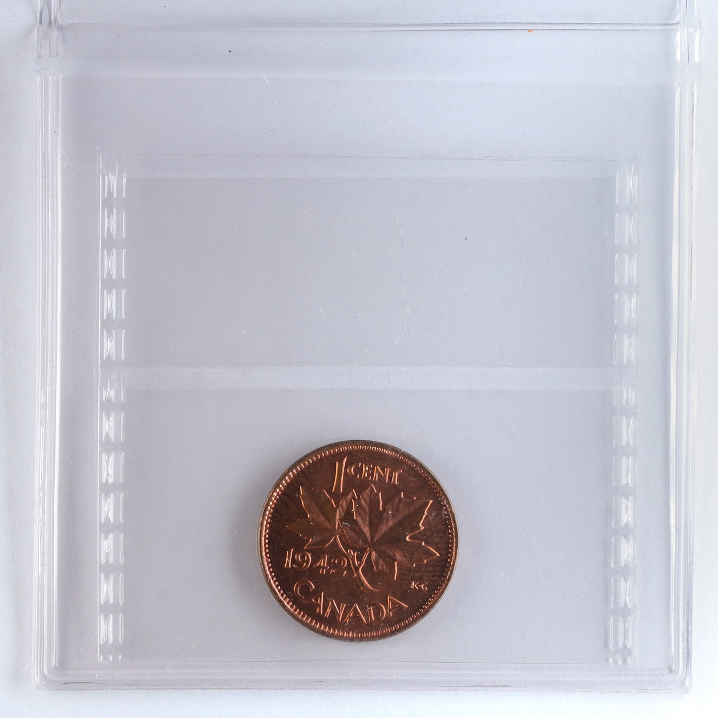 1942 Canada 1-cent ICCS Certified MS63 Red