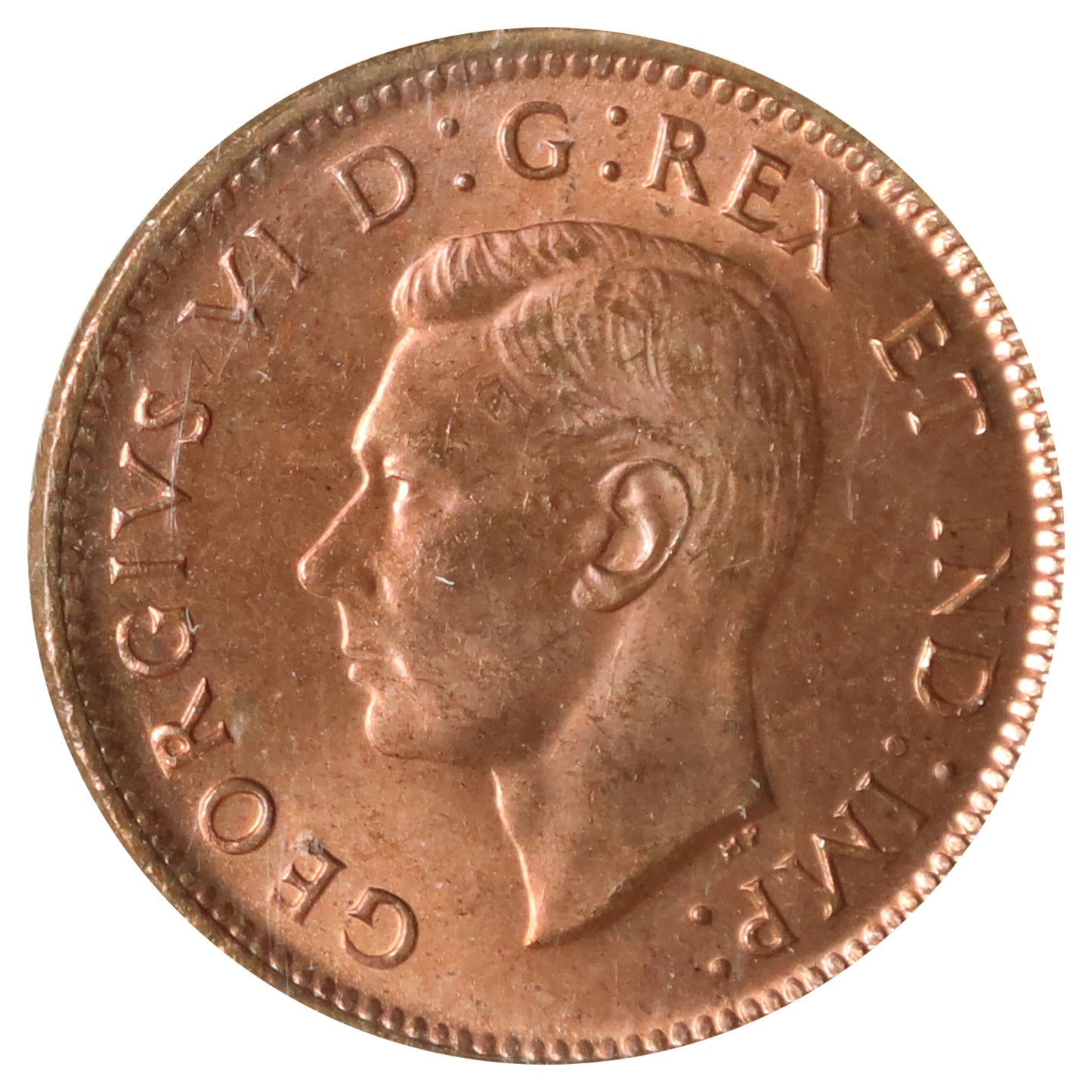 1942 Canada 1-cent ICCS Certified MS63 Red