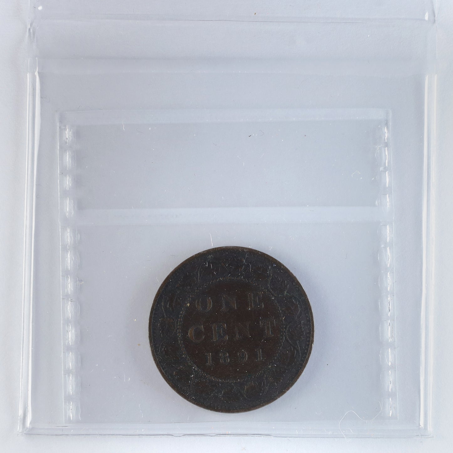 1891 SLSD, Obv. 3 Canada 1-cent ICCS Certified EF40