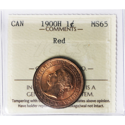 1900H Canada 1-cent ICCS Certified MS-65 (XWO 482)