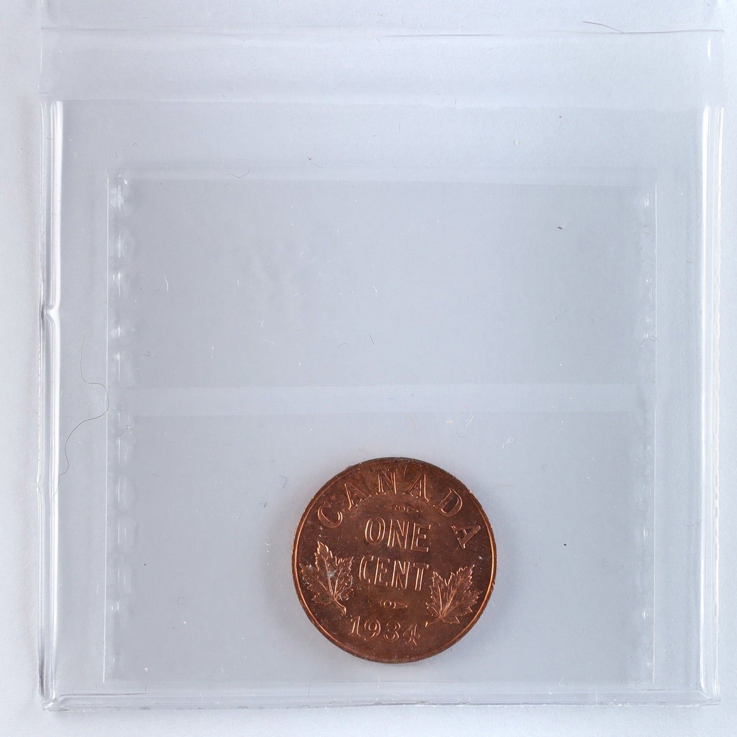 1934 Canada 1-cent ICCS Certified MS64 Red