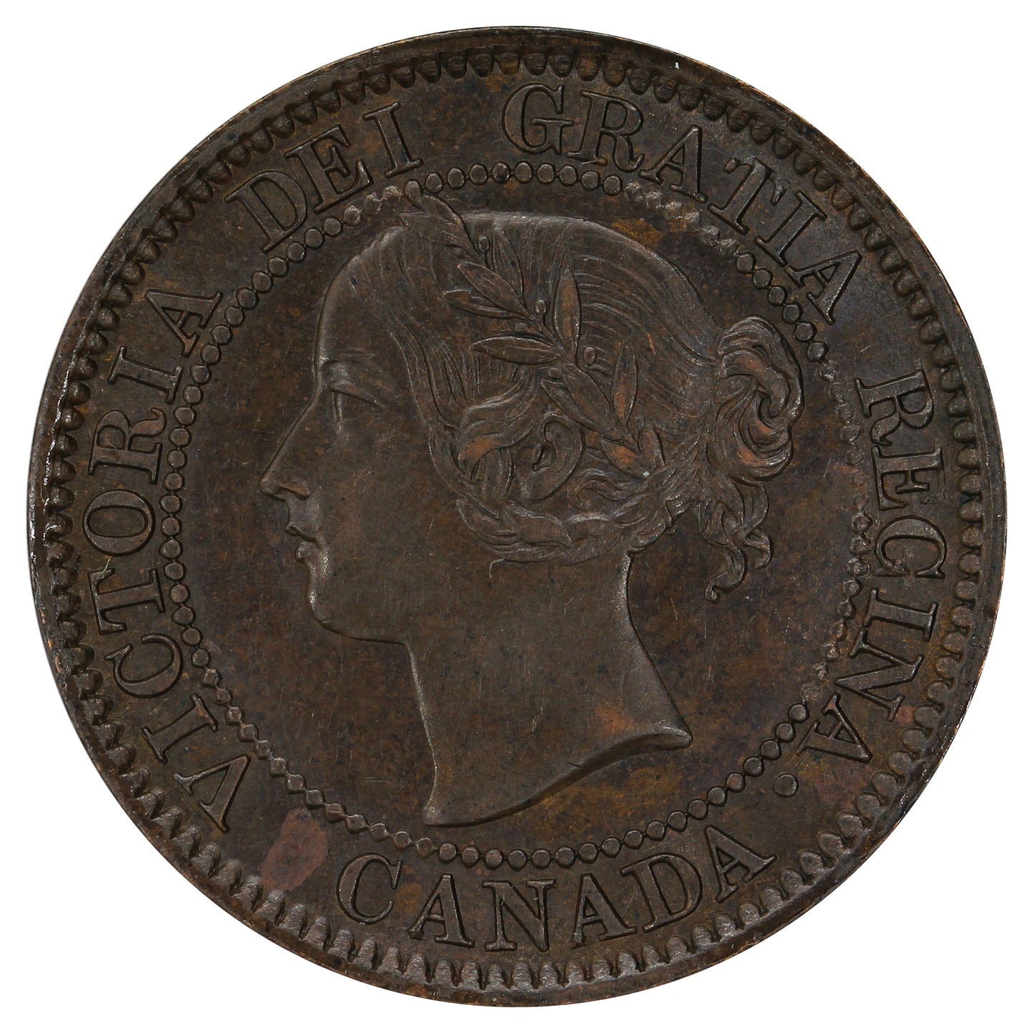 1859 Wide 9/8 Canada 1-cent AU-UNC (AU55) $