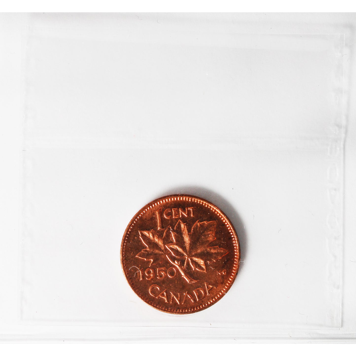 1950 Canada 1-cent ICCS Certified MS63 Red