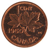 1950 Canada 1-cent ICCS Certified MS63 Red