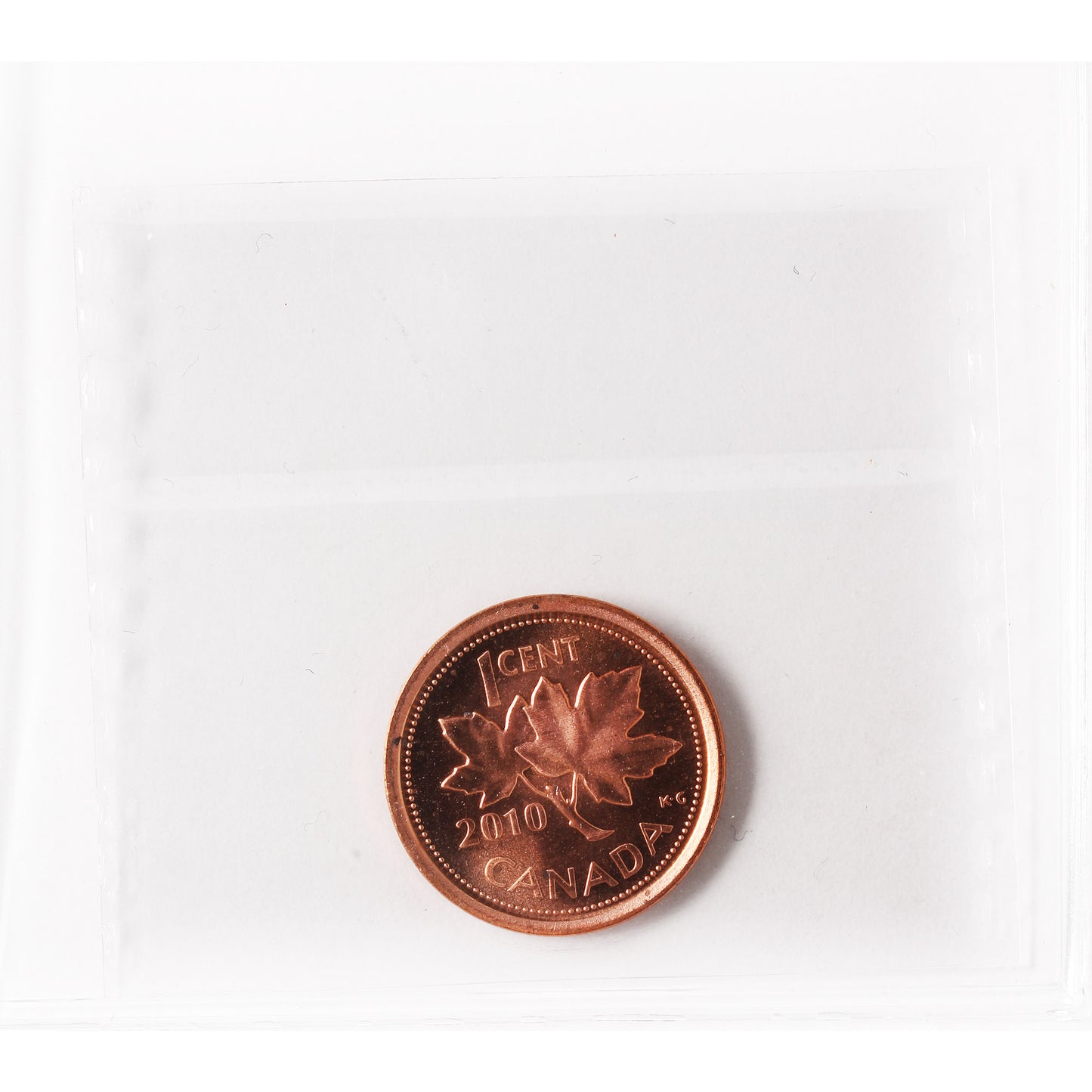 2010 Non-Magnetic Canada 1-cent ICCS Certified MS64 Red