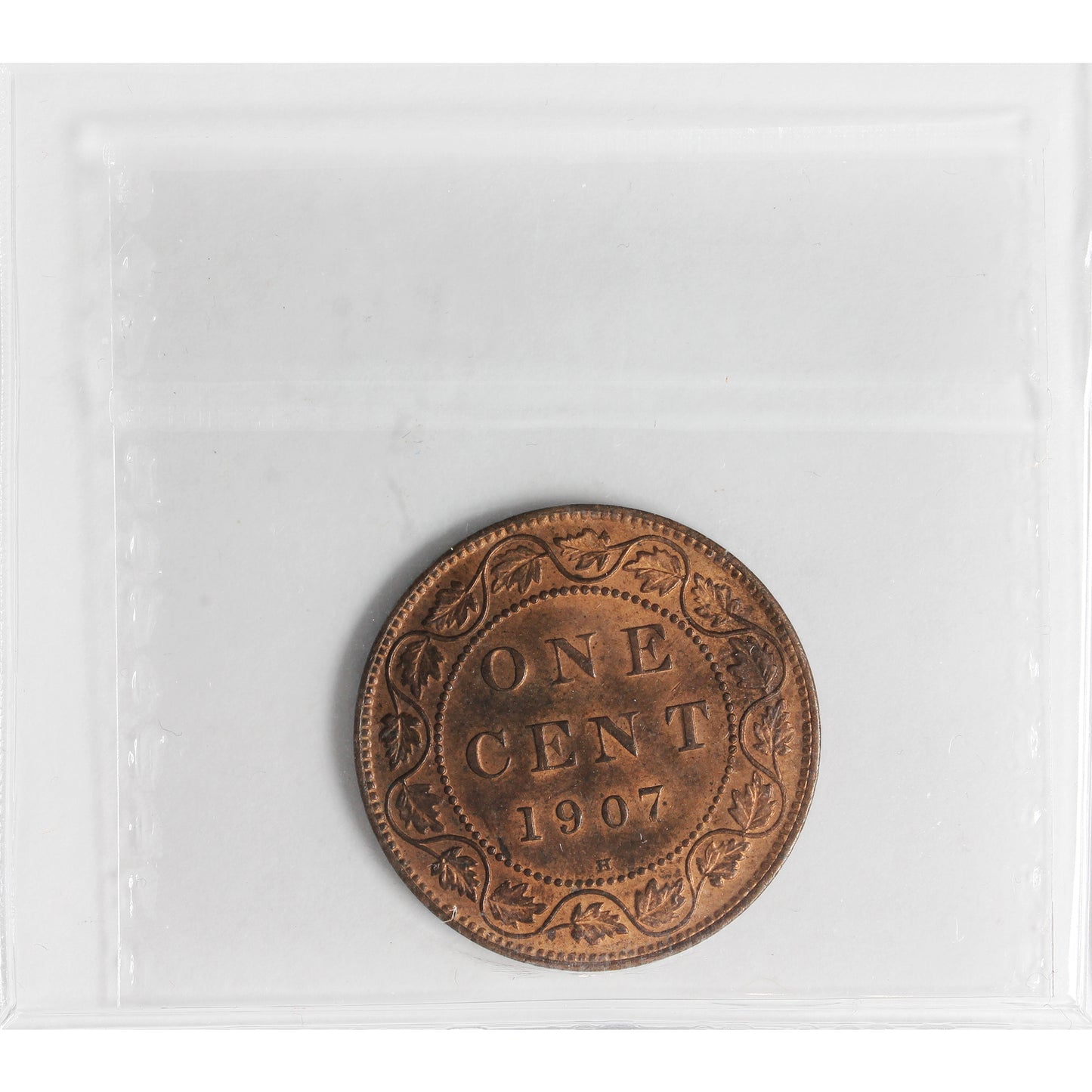 1907H Canada 1-cent ICCS Certified AU55