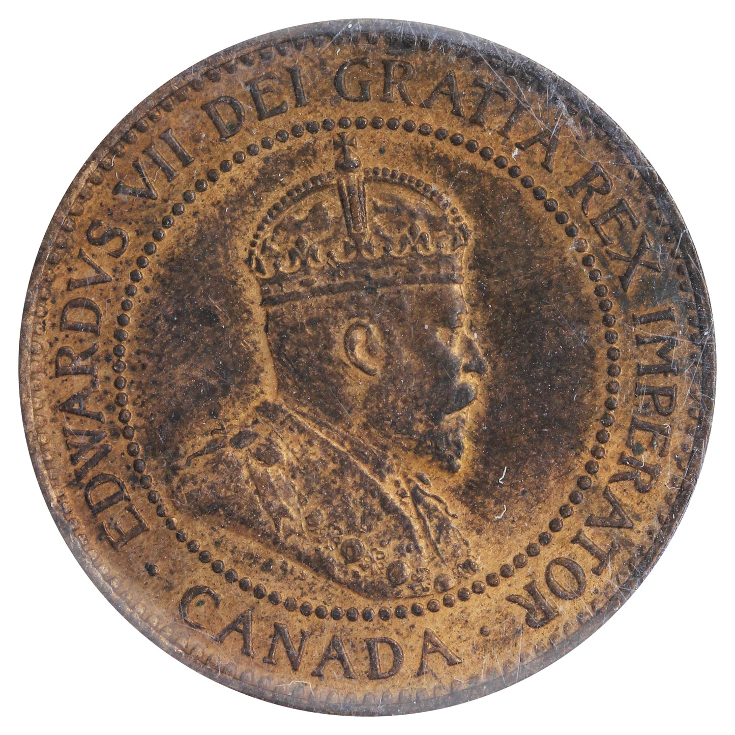 1907H Canada 1-cent ICCS Certified AU55