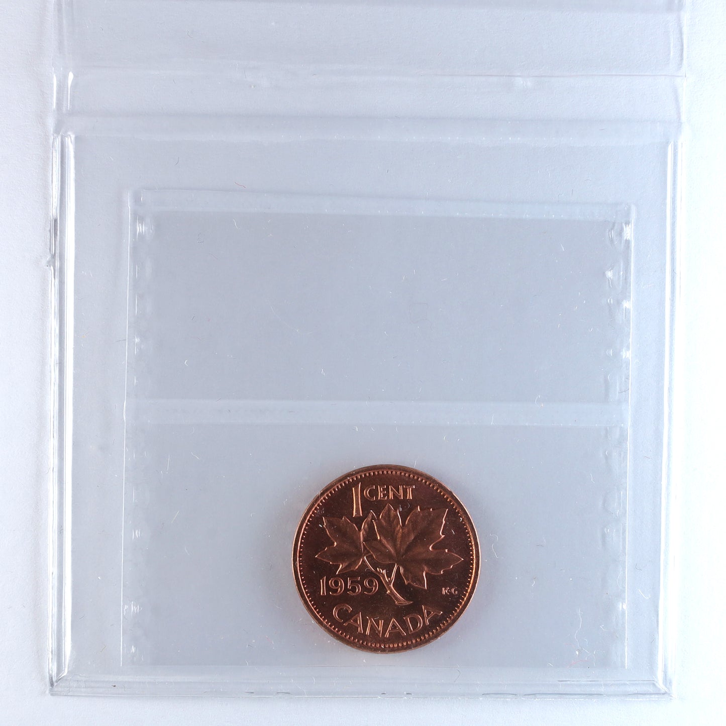 1959 Canada 1-cent ICCS Certified PL67 Red, UHC