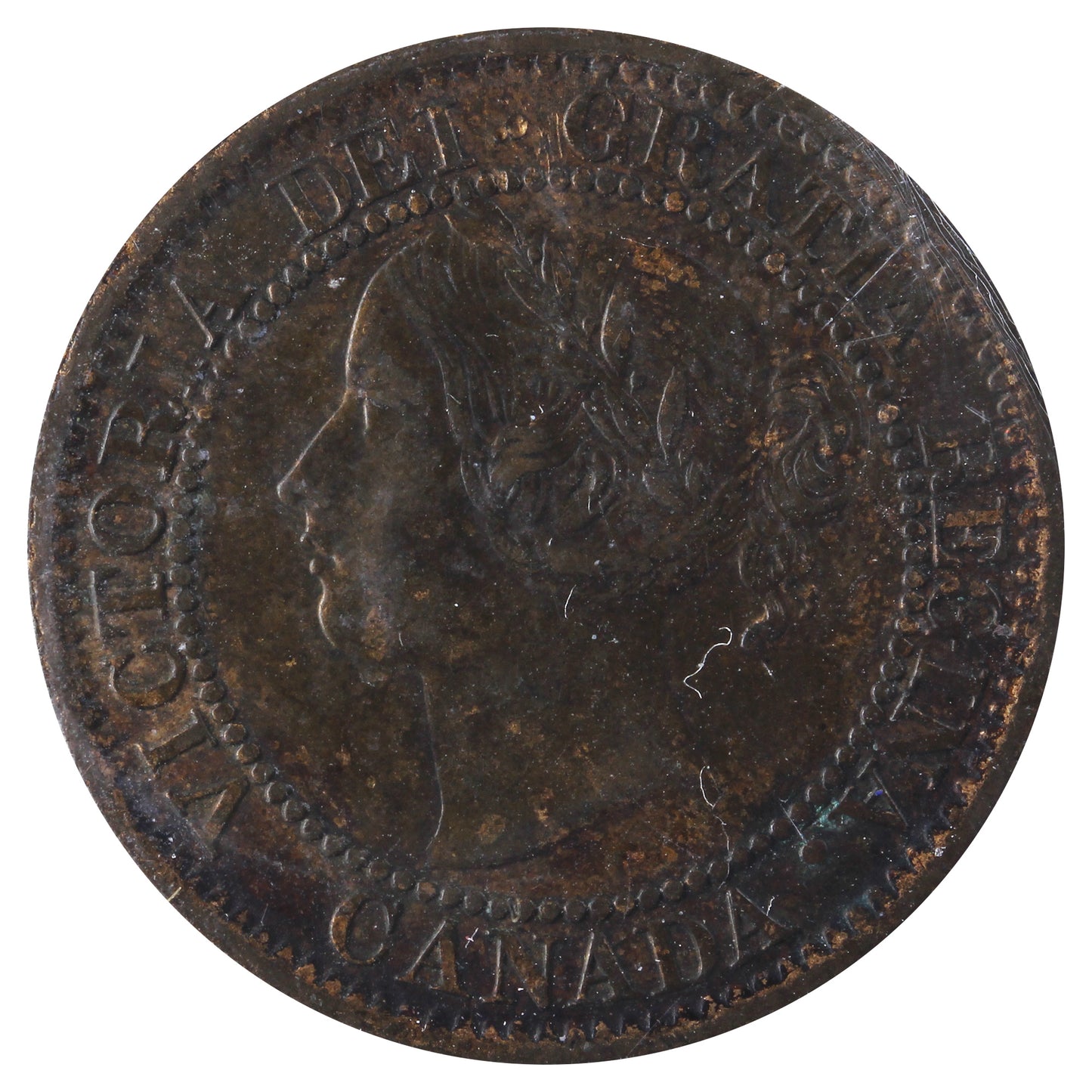 1858 Canada 1-cent ICCS Certified EF45