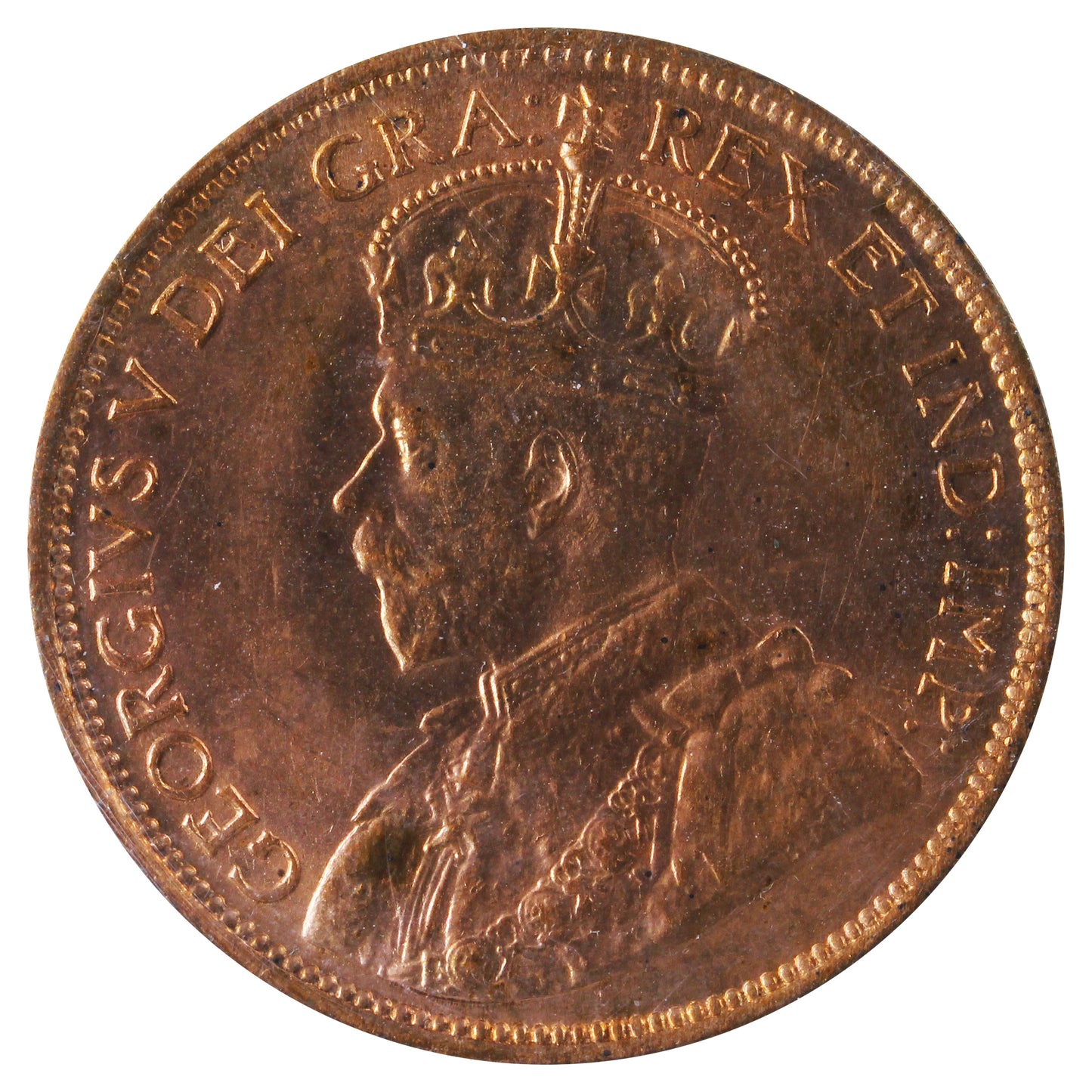 1920 Large Canada 1-cent ICCS Certified MS64 Red