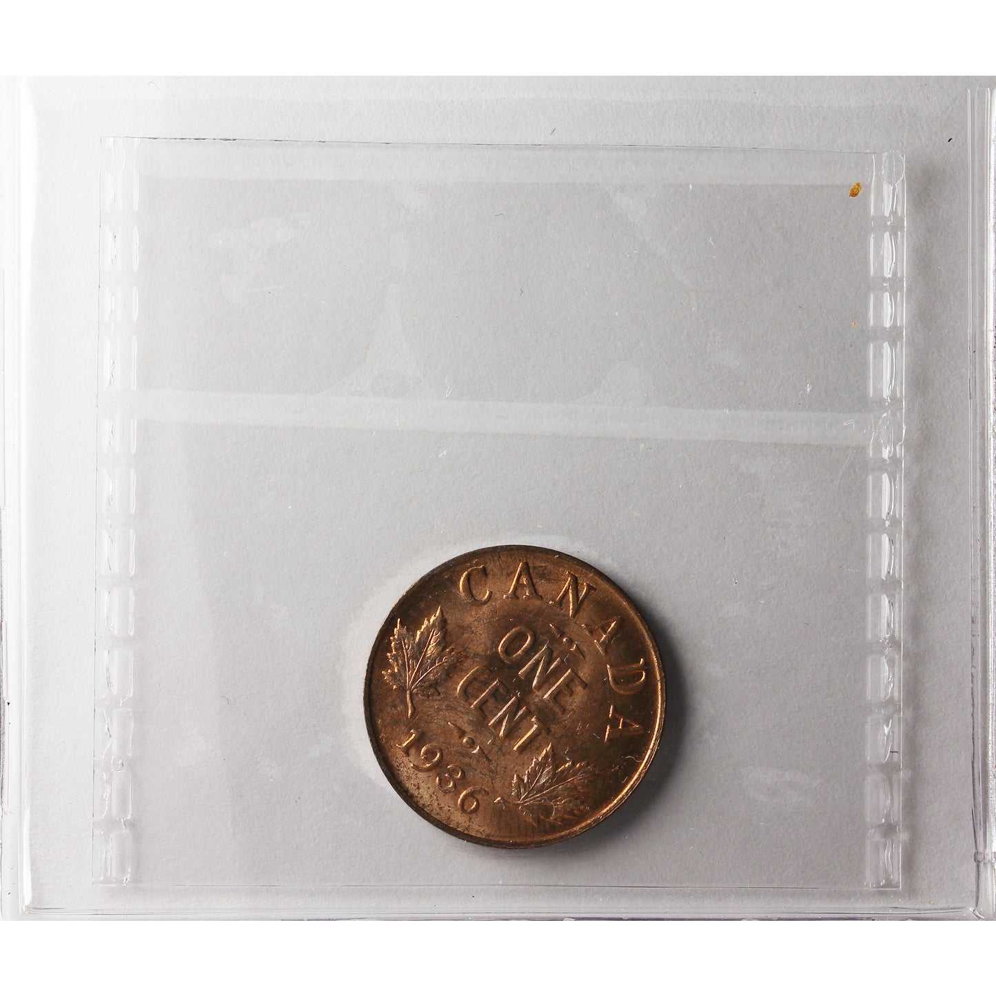 1936 Canada 1-cent ICCS Certified MS63 Red; Pittman Sale