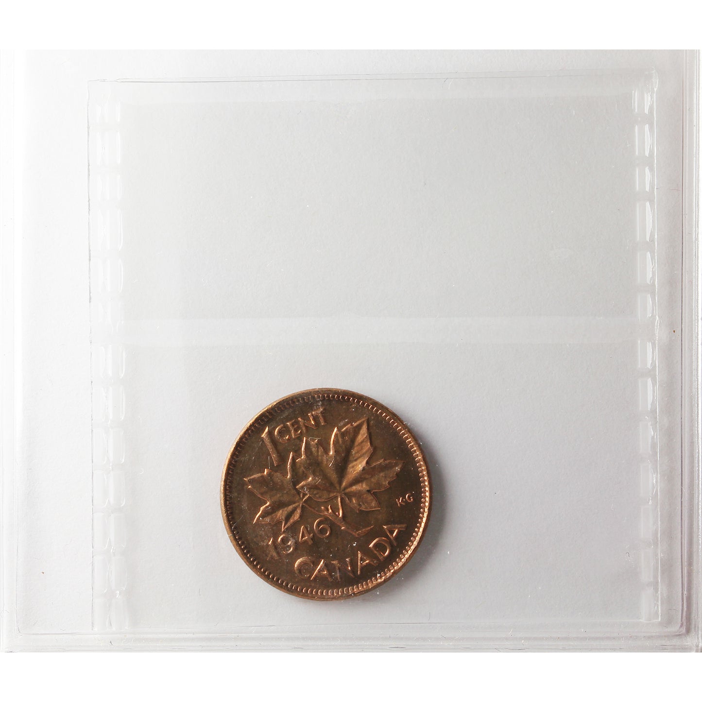 1946 Canada 1-cent ICCS Certified MS65 Red