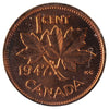 1947 Maple Leaf, Pointed 7 Canada 1-cent ICCS Certified MS64 Red