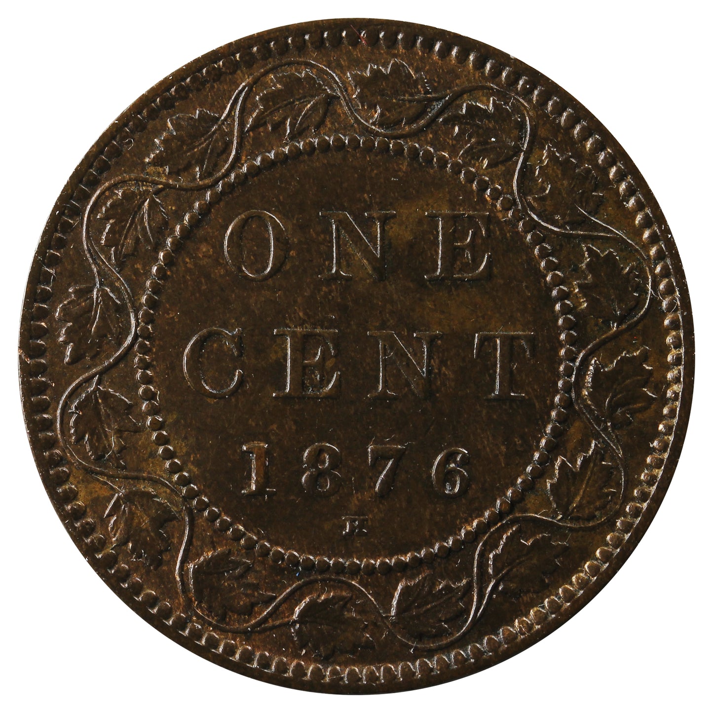 1876H Canada 1-cent AU-UNC (AU55)