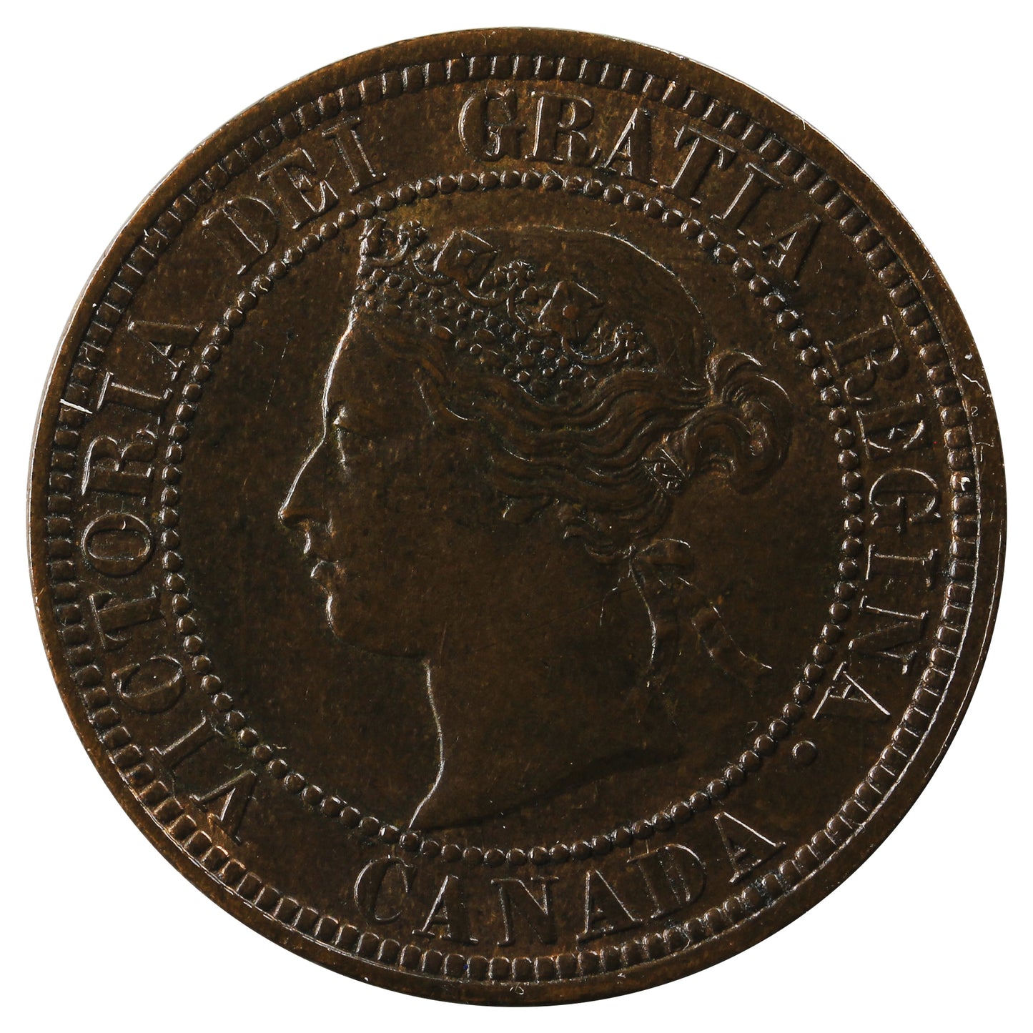 1876H Canada 1-cent AU-UNC (AU55)