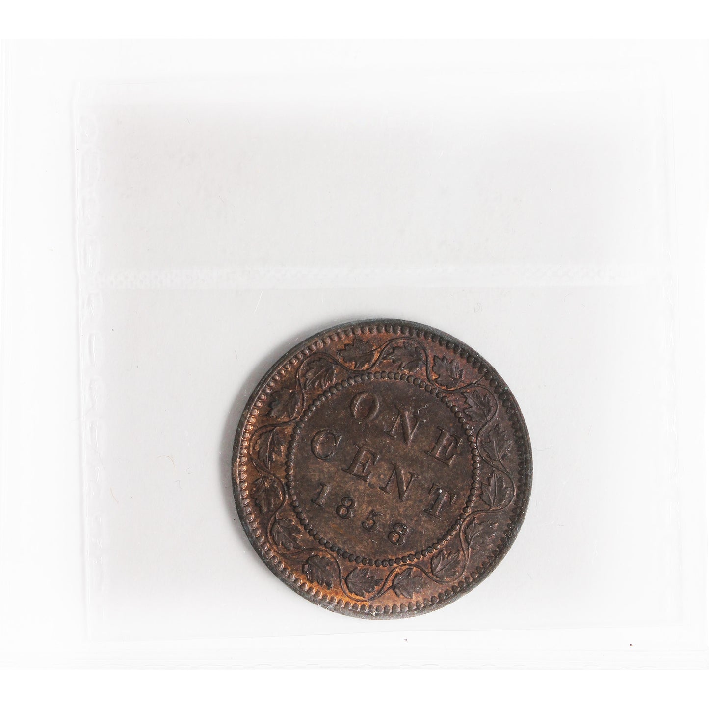 1858 Canada 1-cent ICCS Certified MS60 Trace Red (XNW 832)