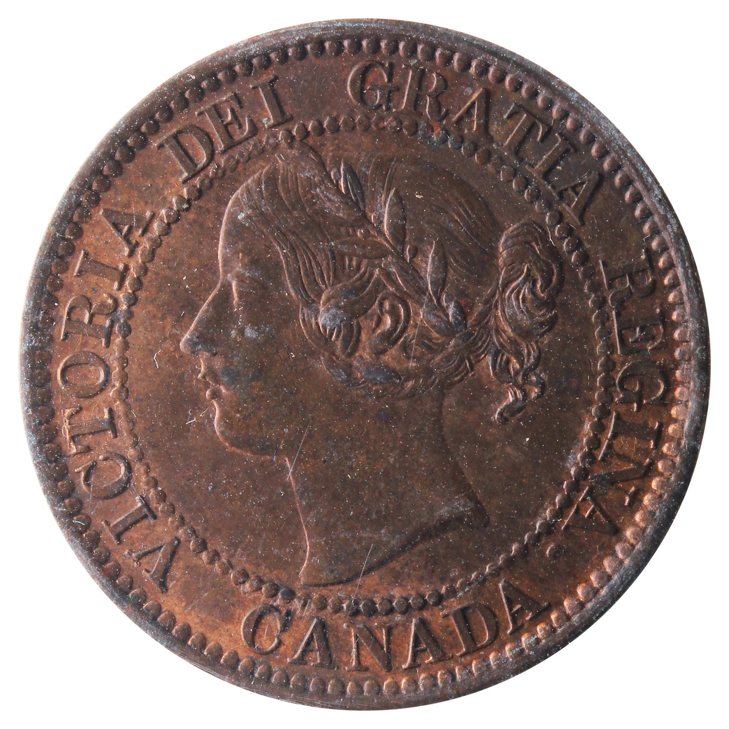 1858 Canada 1-cent ICCS Certified MS60 Trace Red (XNW 832)