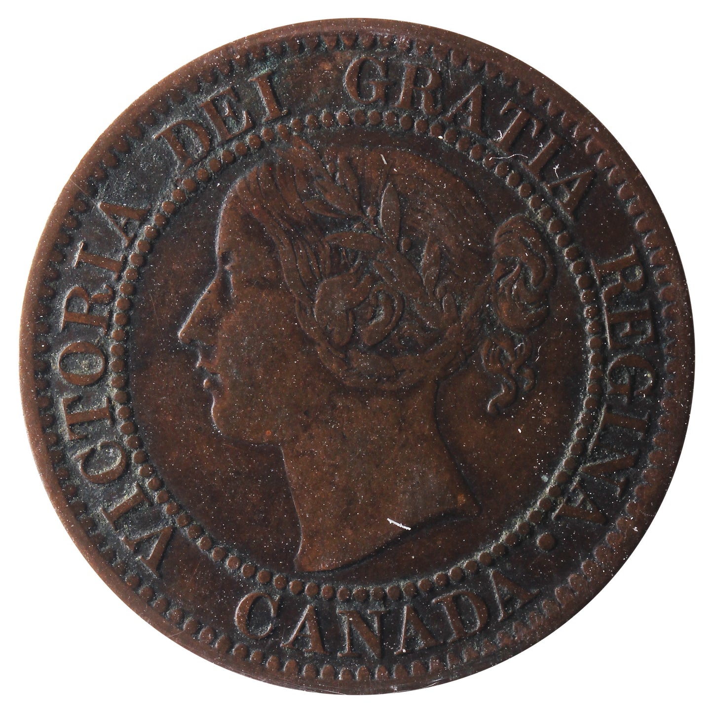 1859 Narrow 9, 5/5 Canada 1-cent ICCS Certified VF30