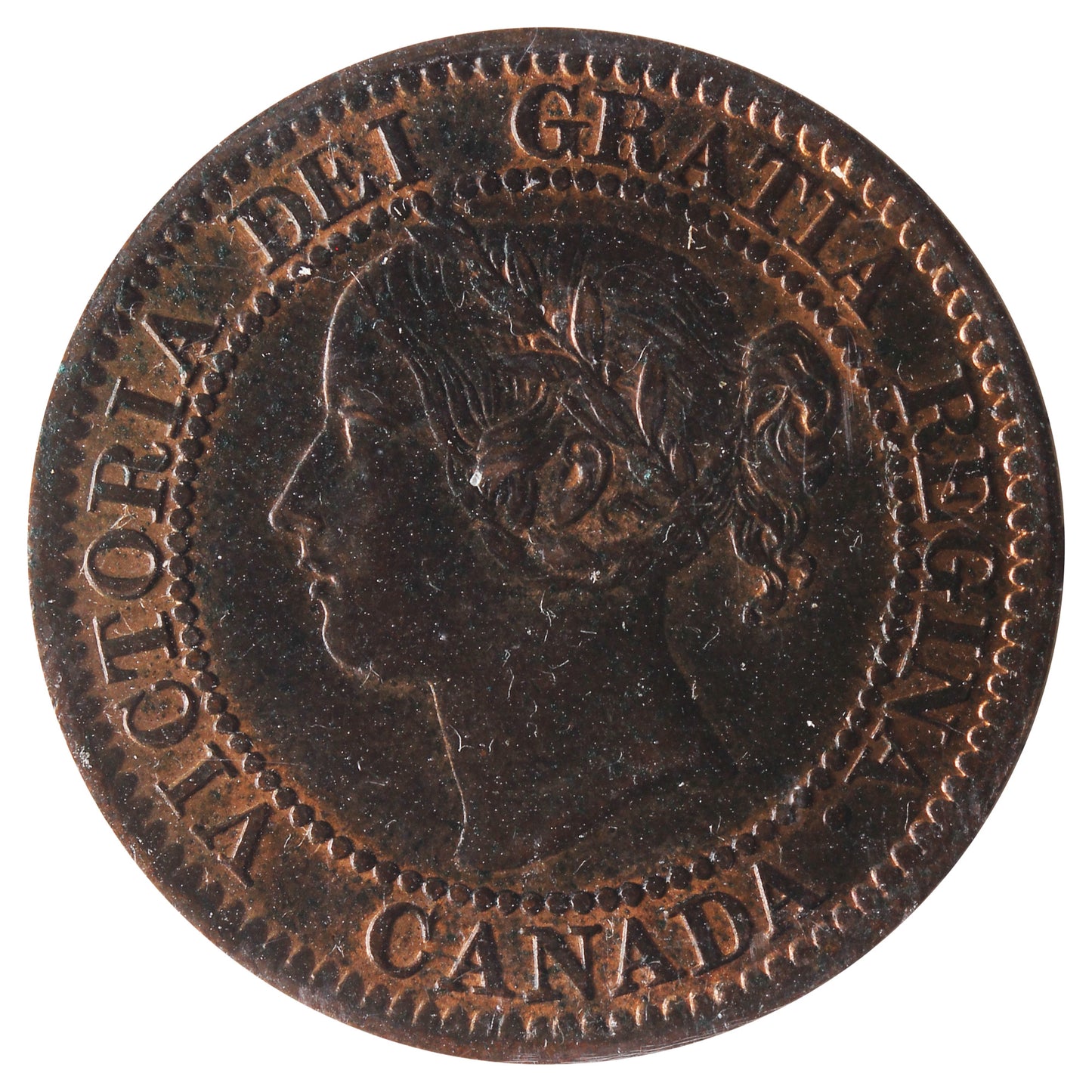 1859 Wide 9/8 Canada 1-cent ICCS Certified MS60 Brown (XAI 184)