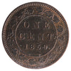 1859 Wide 9/8 Canada 1-cent ICCS Certified MS60 Brown (XAI 184)