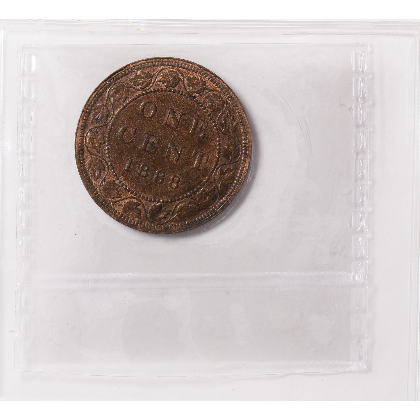1888 Canada 1-cent ICCS Certified AU55