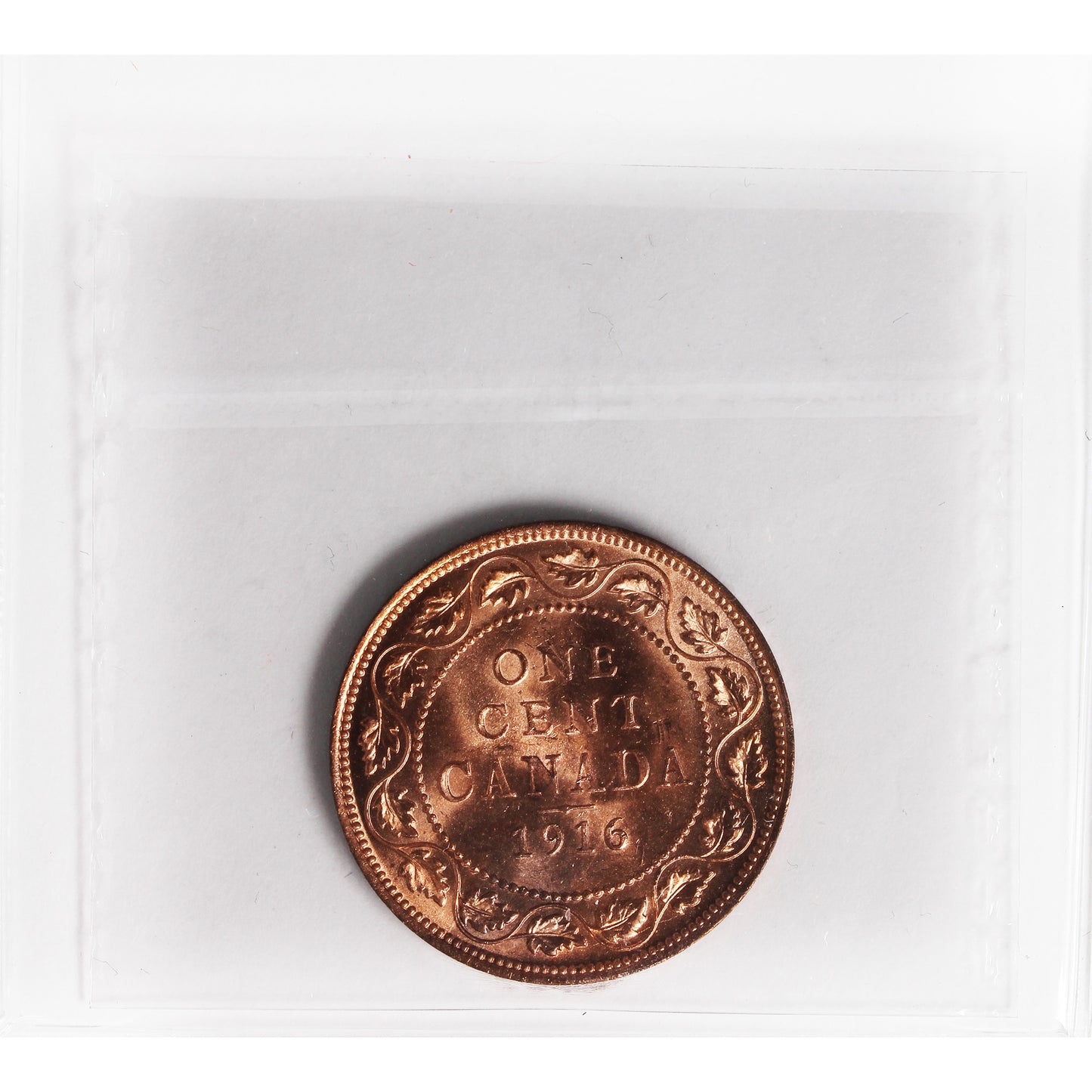1916 Canada 1-cent ICCS Certified MS65 Red (XAM 237)