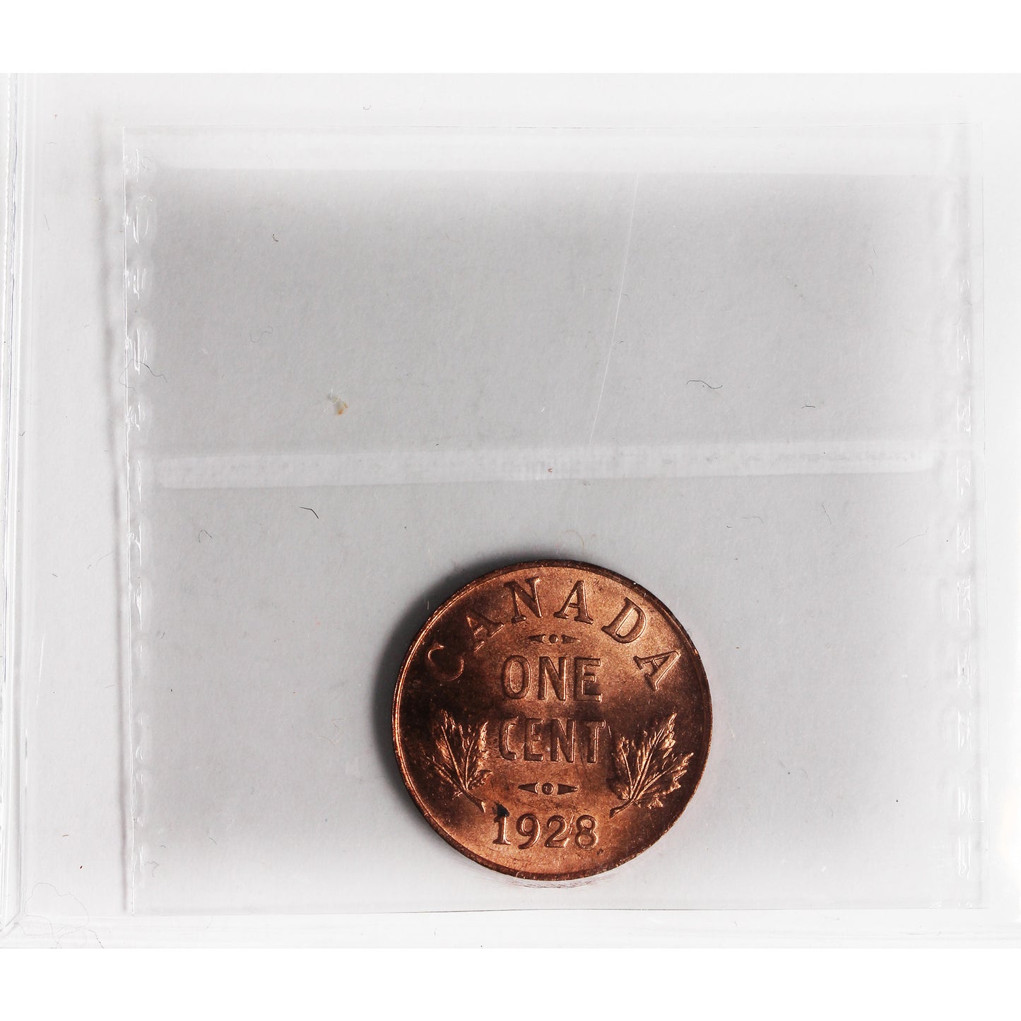1928 Canada 1-cent ICCS Certified MS64 Red (XAM 239)