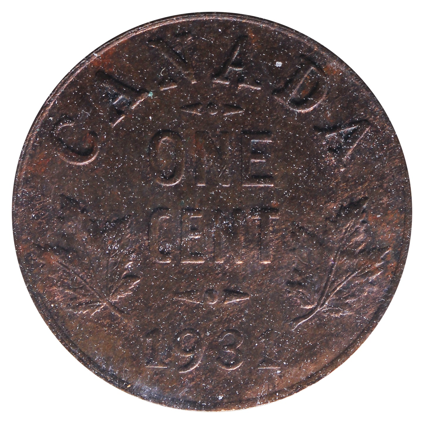 1931 Canada 1-cent ICCS Certified MS60 Trace Red