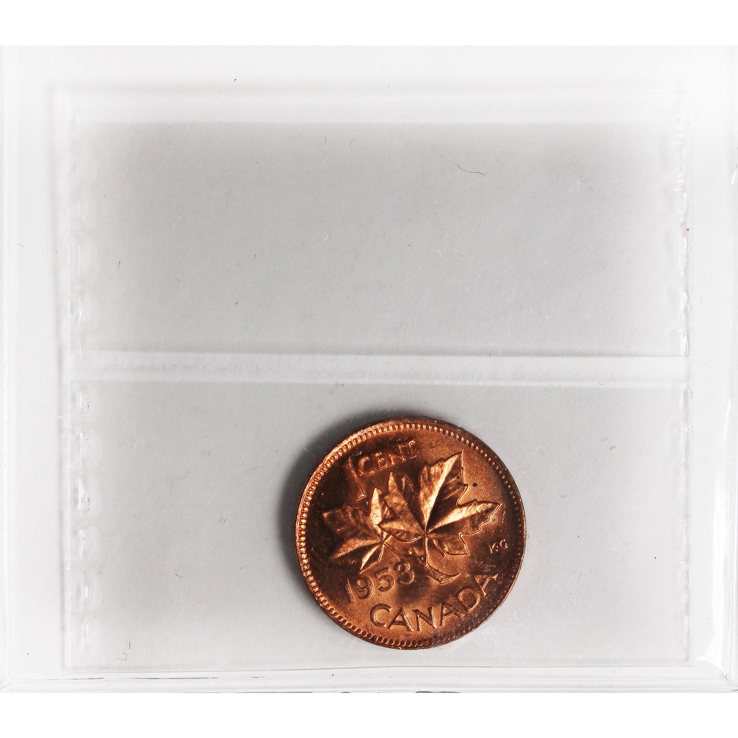 1953 NSF, Hanging 3 Canada 1-cent ICCS Certified MS64 Red