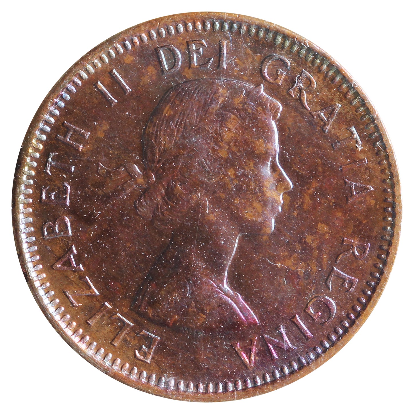 1954 SF, Hanging 4 Canada 1-cent ICCS Certified MS63 Lustrous Brown