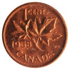 1958 Hanging 8 Canada 1-cent ICCS Certified MS65 Red