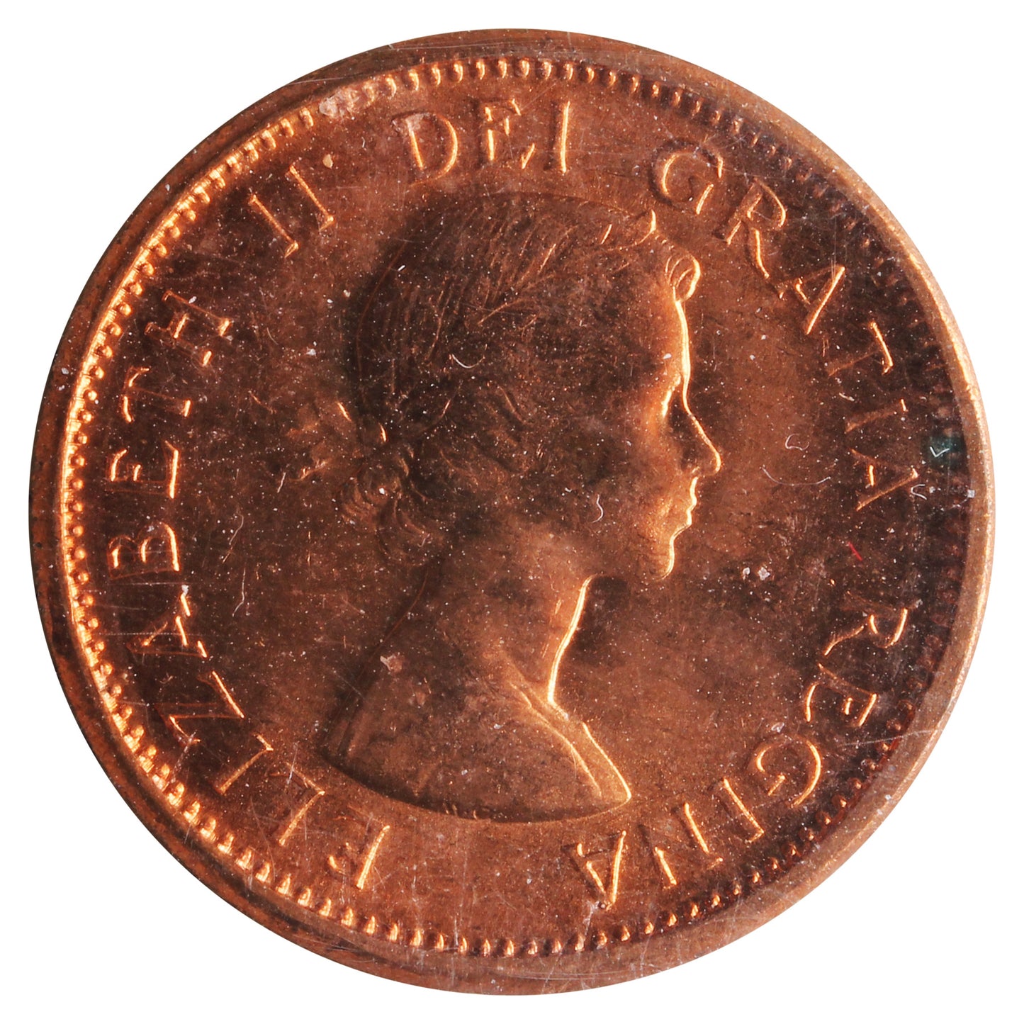 1958 Hanging 8 Canada 1-cent ICCS Certified MS64 Red