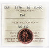 1976 Canada 1-cent ICCS Certified PL66 Red