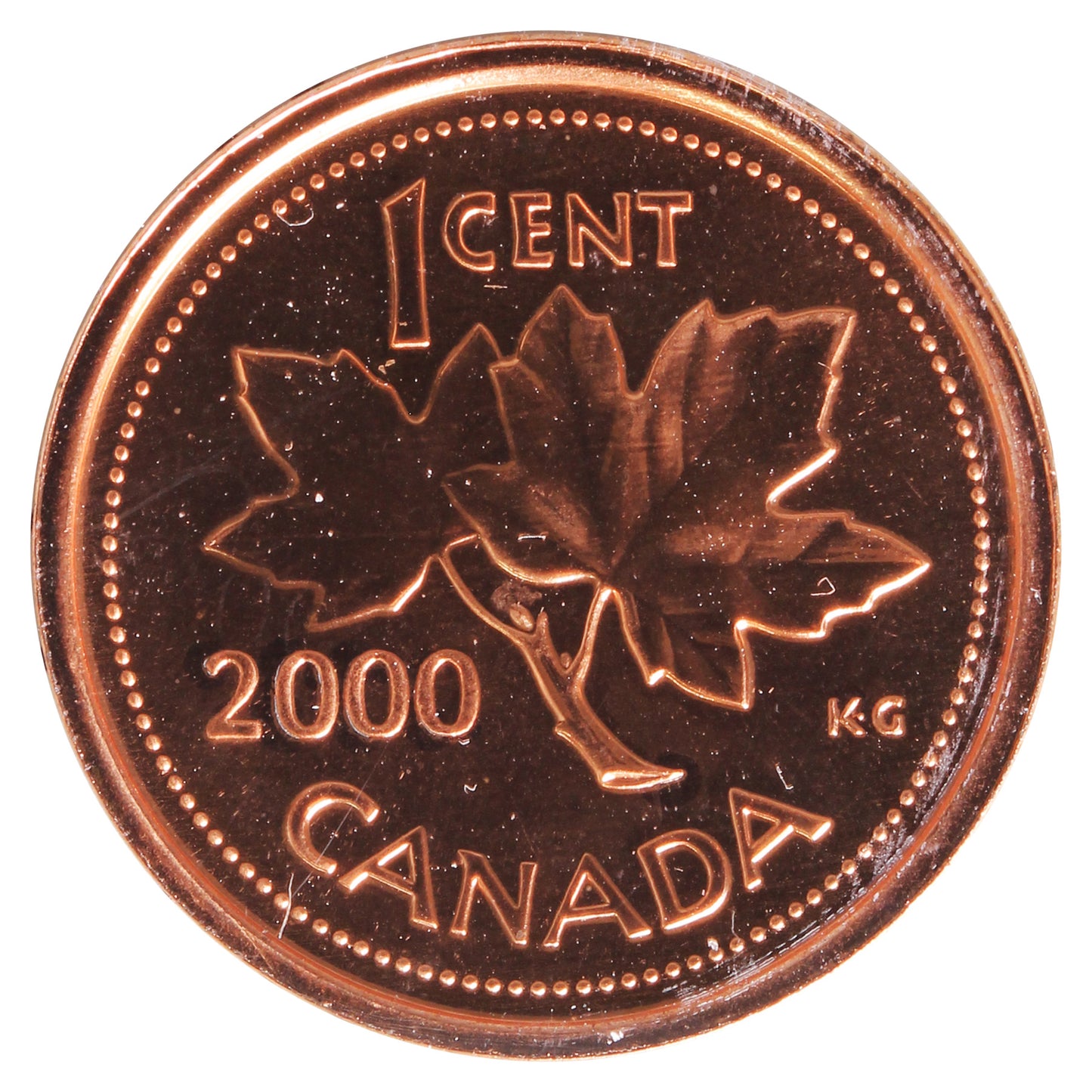 2000W Canada 1-cent ICCS Certified MS66 Red
