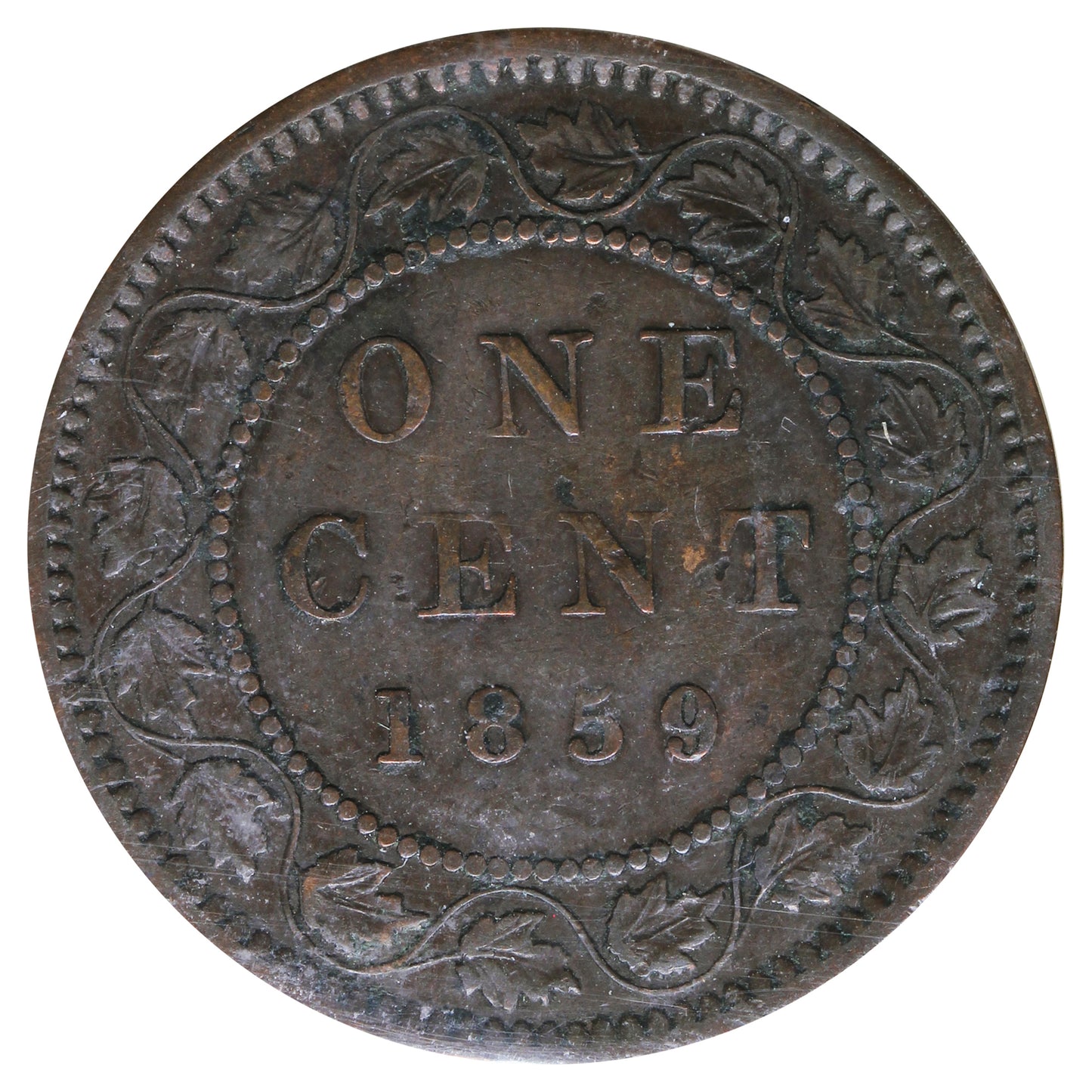 1859 DP N9 #2 Canada 1-cent ICCS Certified VF20