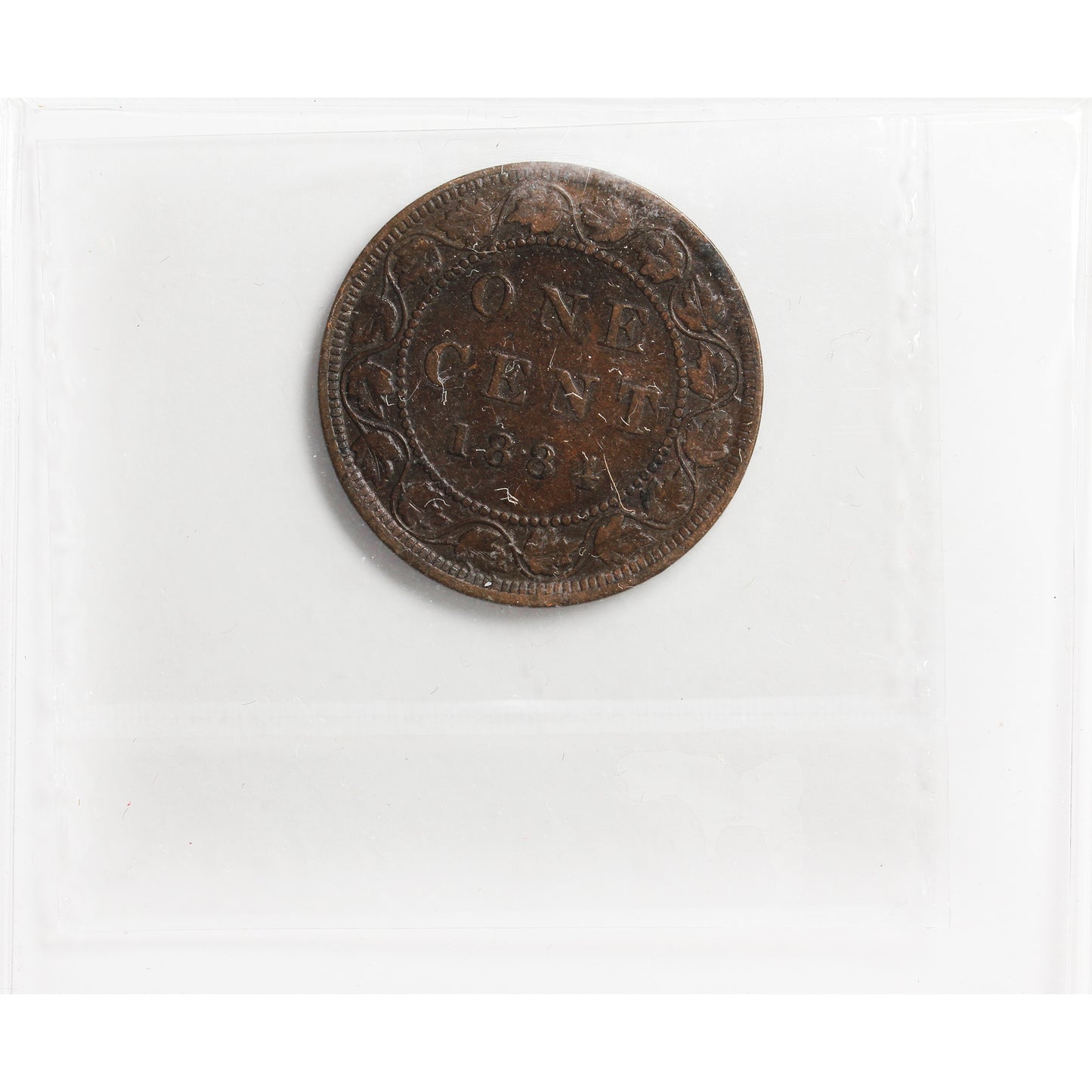 1884 Obv. 1 Canada 1-cent ICCS Certified F12