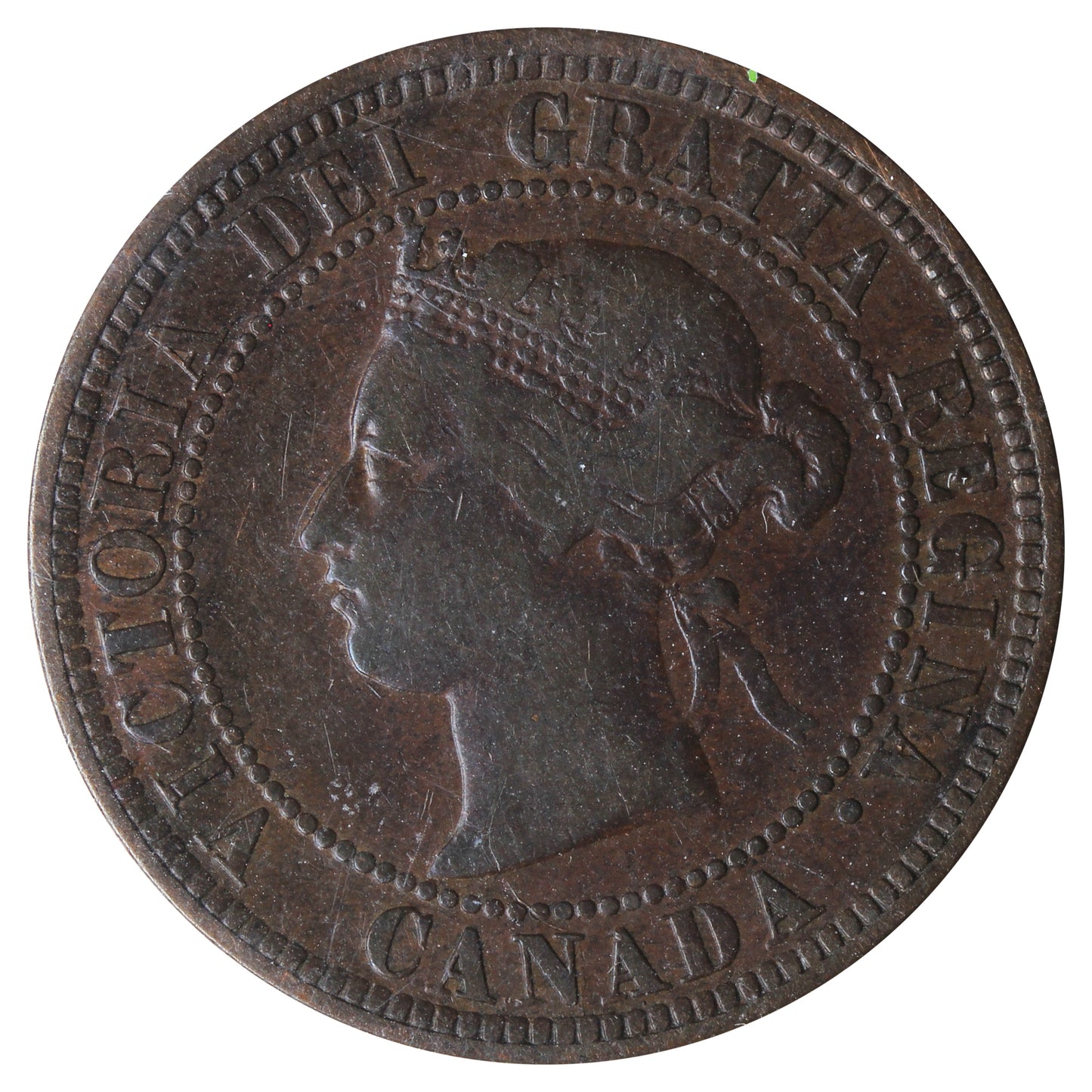 1884 Obv. 1 Canada 1-cent ICCS Certified F12