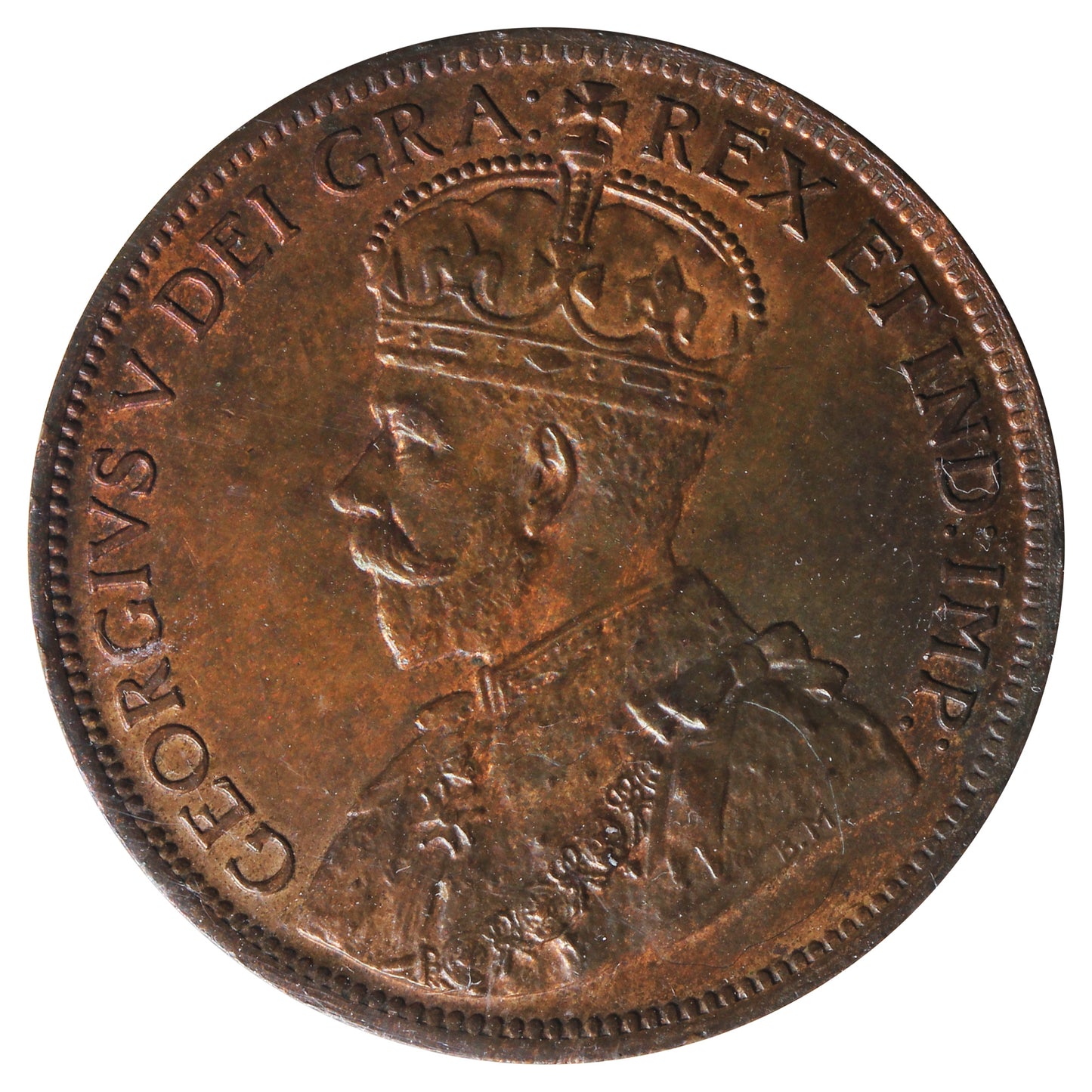 1916 Canada 1-cent ICCS Certified MS62 Trace Red