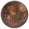 1932 Canada 1-cent ICCS Certified MS63 Red and Brown