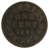 1891 LDLL Obv. 3 Canada 1-cent Very Good (VG8)