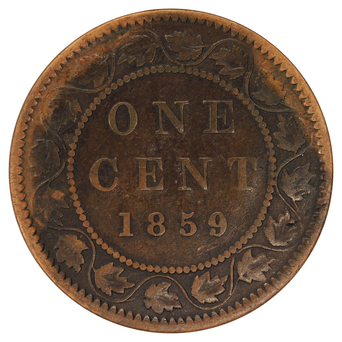 1859 DP N9 #2 Canada 1-cent G-VG (G6)