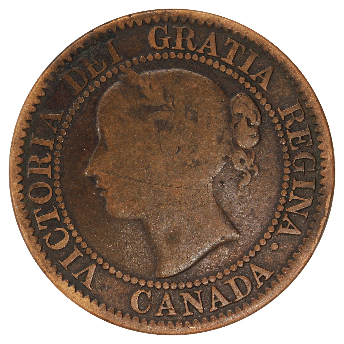 1859 DP N9 #2 Canada 1-cent G-VG (G6)