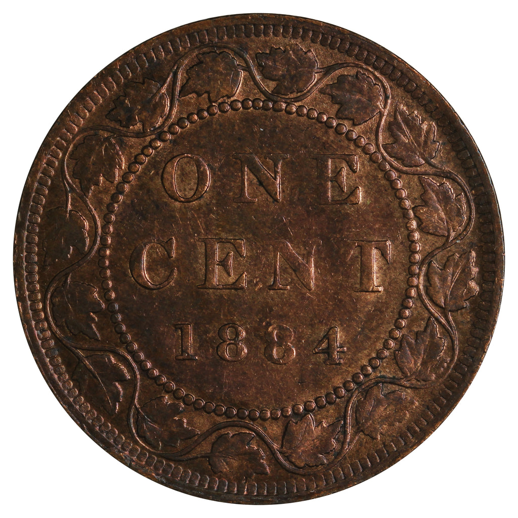 1884 Obv. 2 Canada 1-cent AU-UNC (AU55)