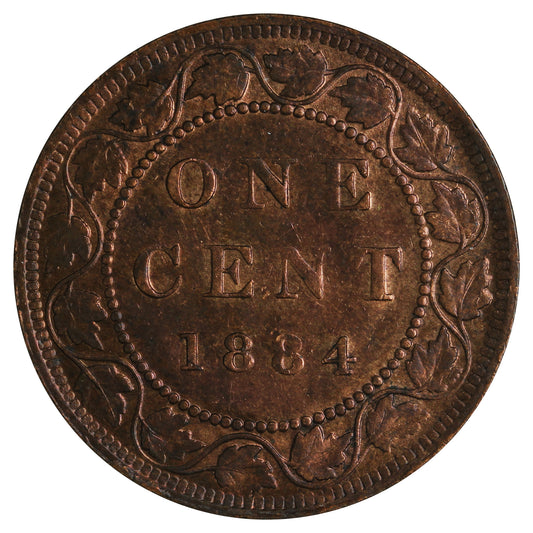 1884 Obv. 2 Canada 1-cent AU-UNC (AU55)