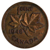 1948 A To Denticle, Small Denticles Canada 1-cent Extra Fine (EF40)