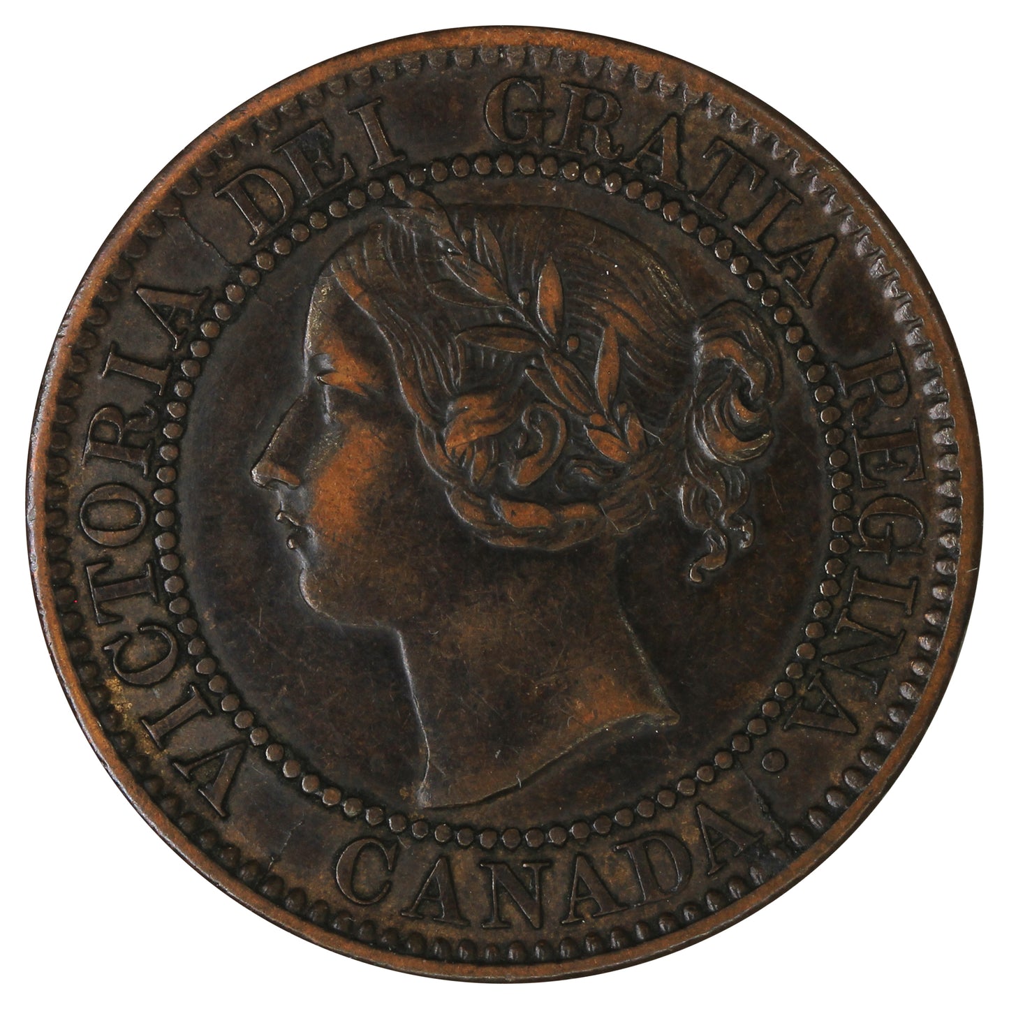 1859 N9 TP1 Canada 1-cents Extra Fine (EF40) $