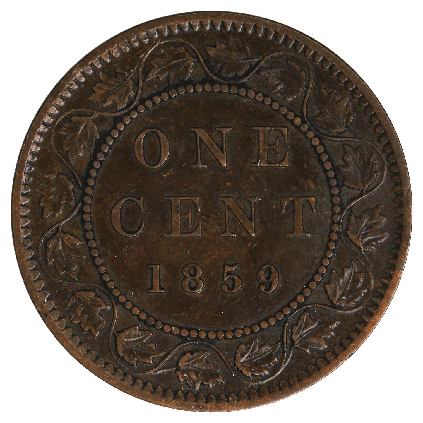 1859 DP N9 #2 Canada 1-cent Extra Fine (EF40) $